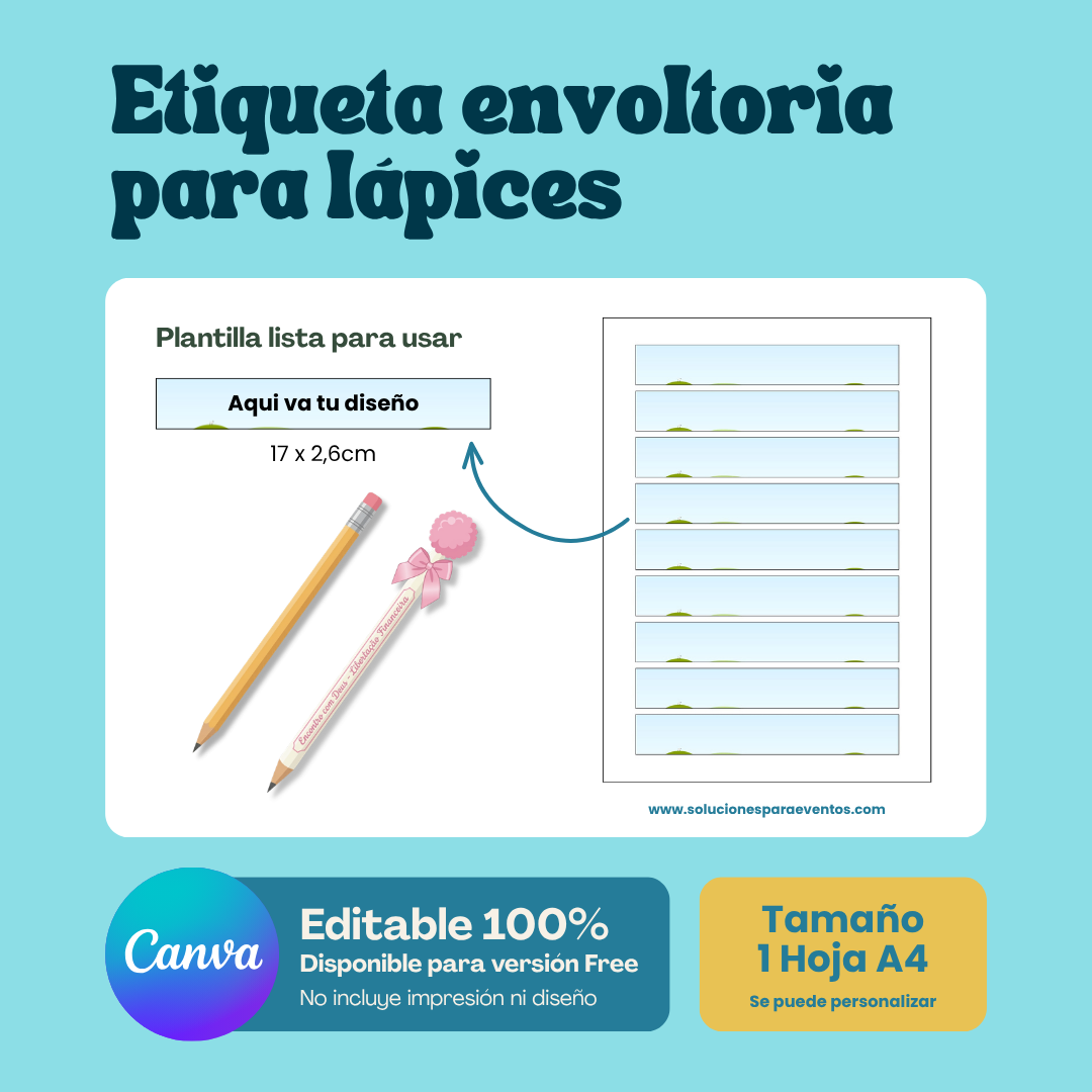 Plantilla: Etiqueta para Lápiz
