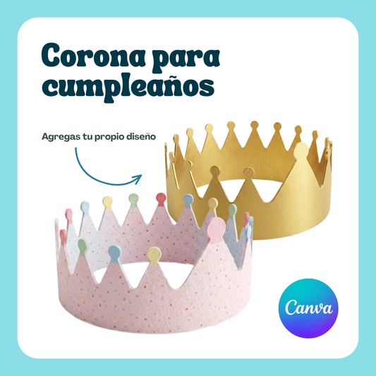 Plantilla: Corona para cumpleaños