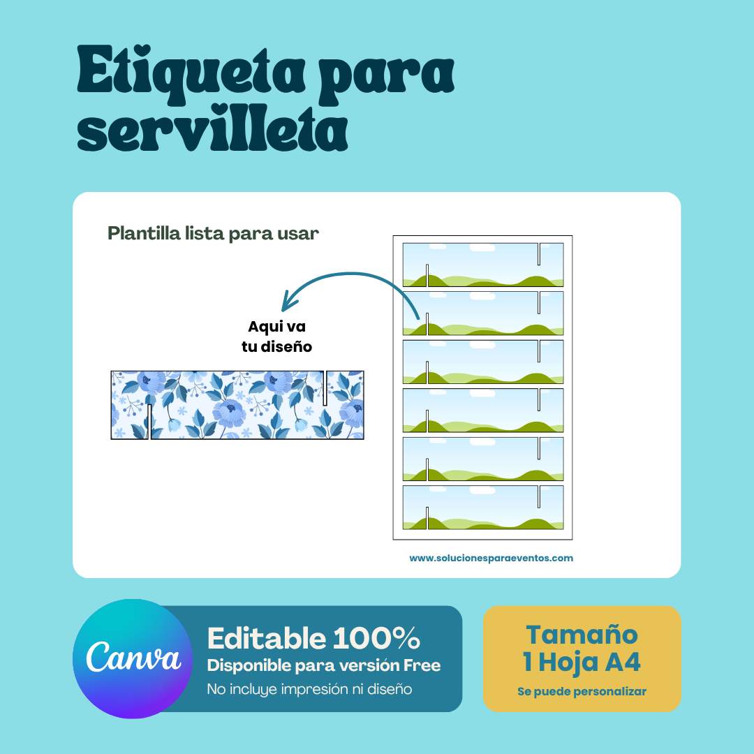 Plantilla: Etiqueta para Servilleta