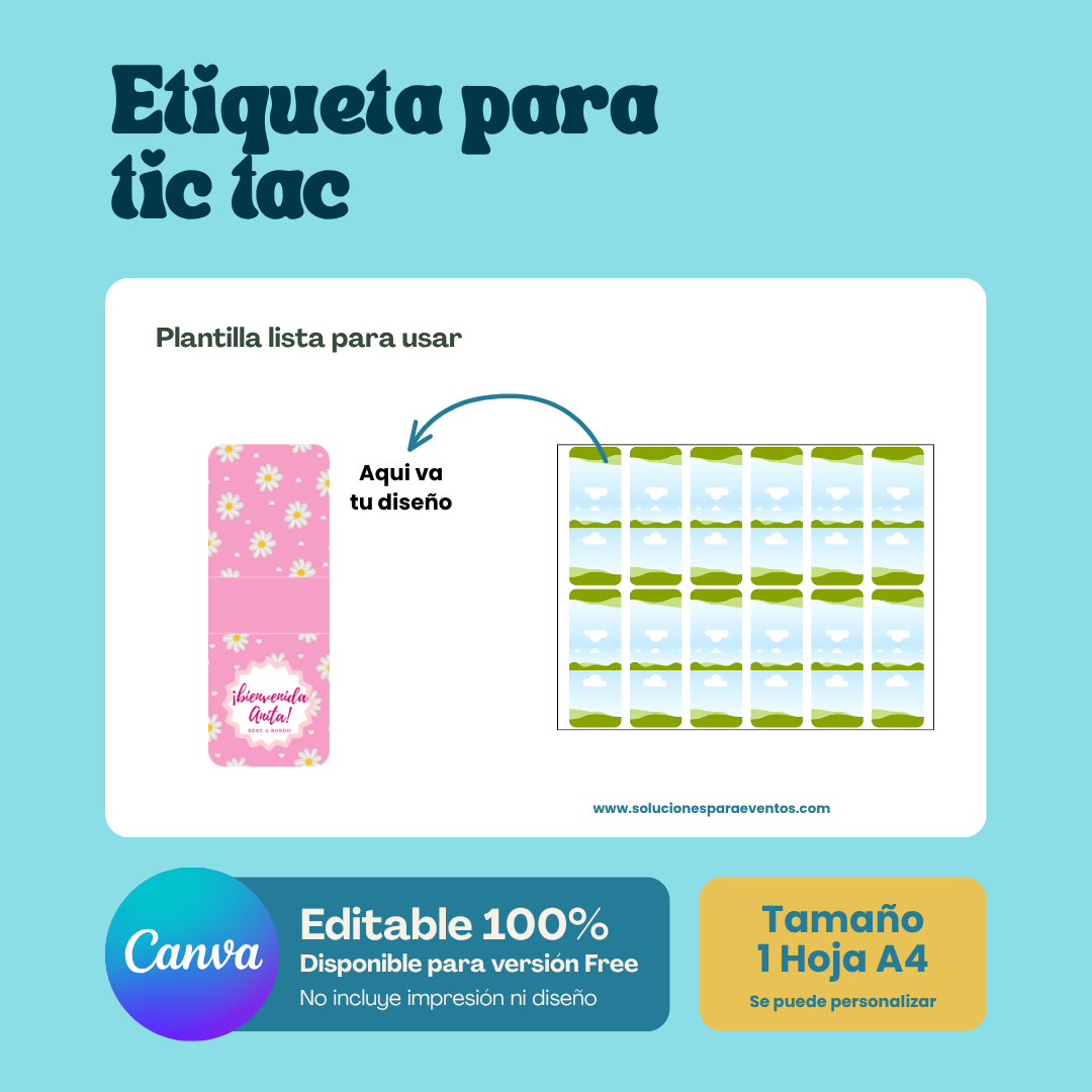 Plantilla: Etiqueta Tic Tac