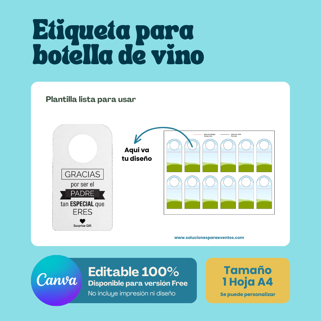 Plantilla: Etiqueta para Vino