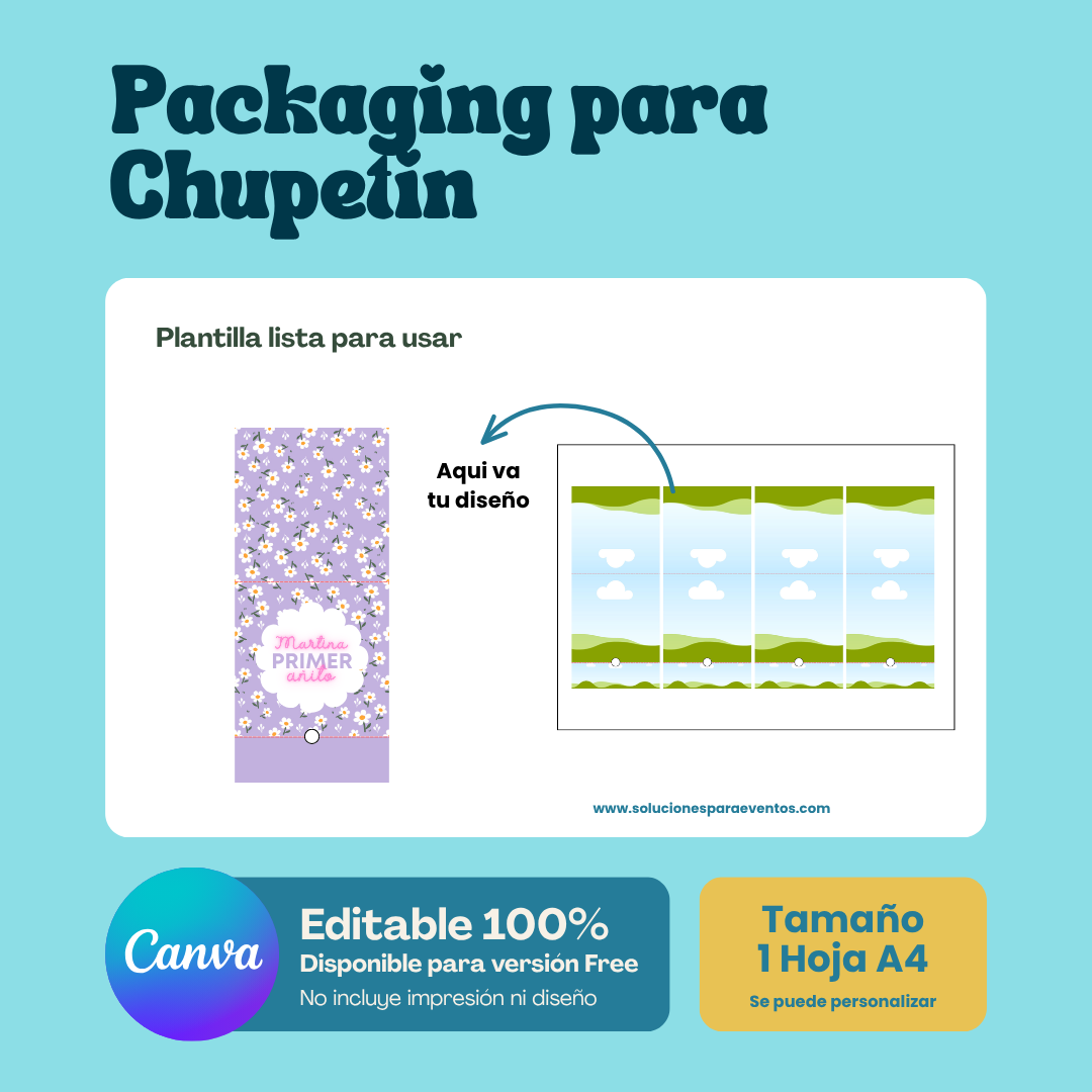 Plantilla: Packaging para Chupetín