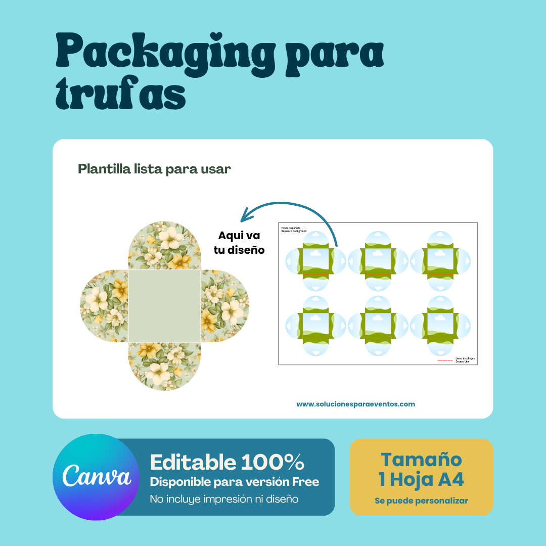 Plantilla: Packaging para Trufa