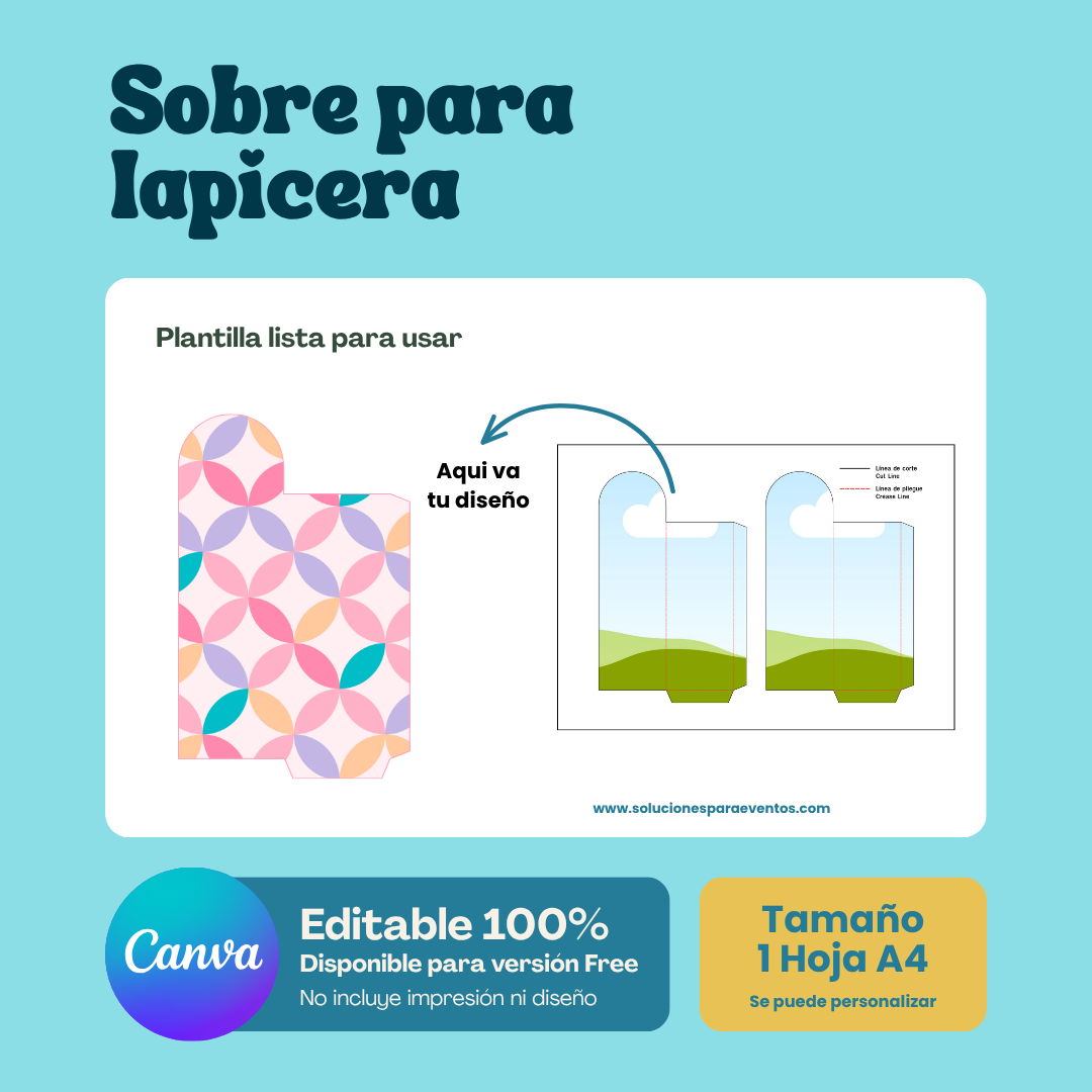 Plantilla: Sobre para Lápices