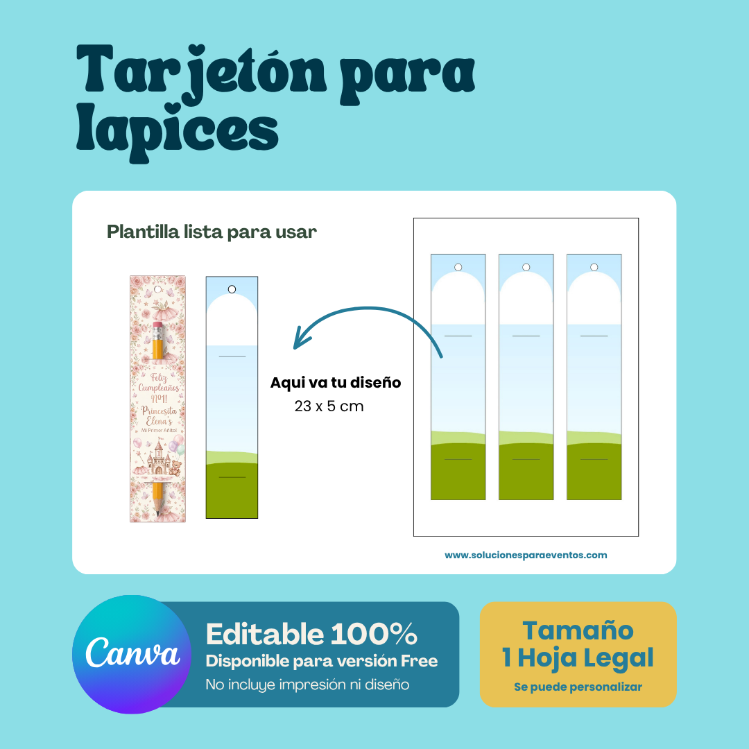 Plantilla: Tarjetón para lapices